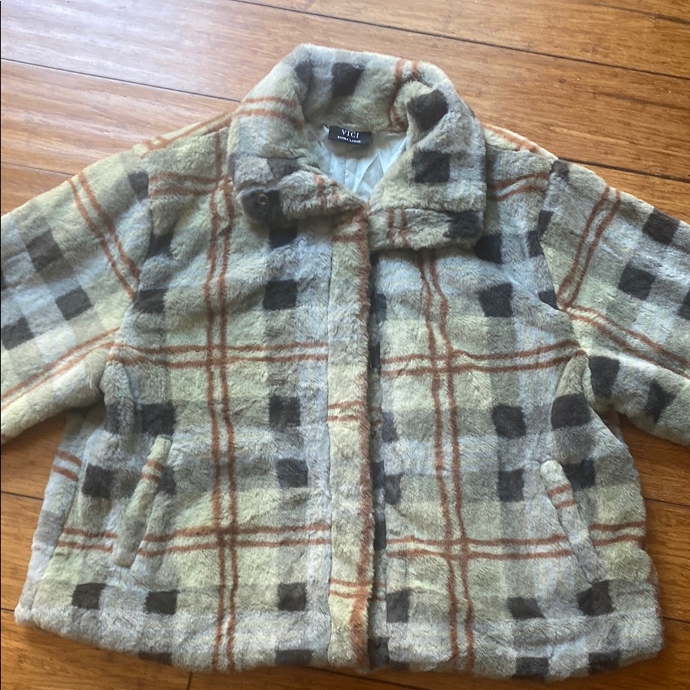 Plaid Fleece Jacket